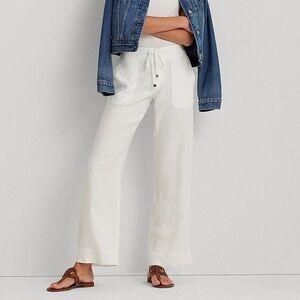 Lauren Ralph Lauren Wide Leg Linen Pants Size 14